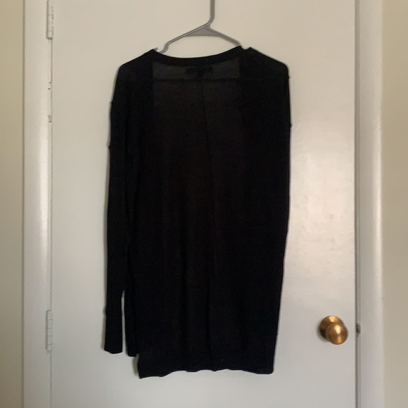 Black Open-Front Cardigan - Picture 4 of 4
